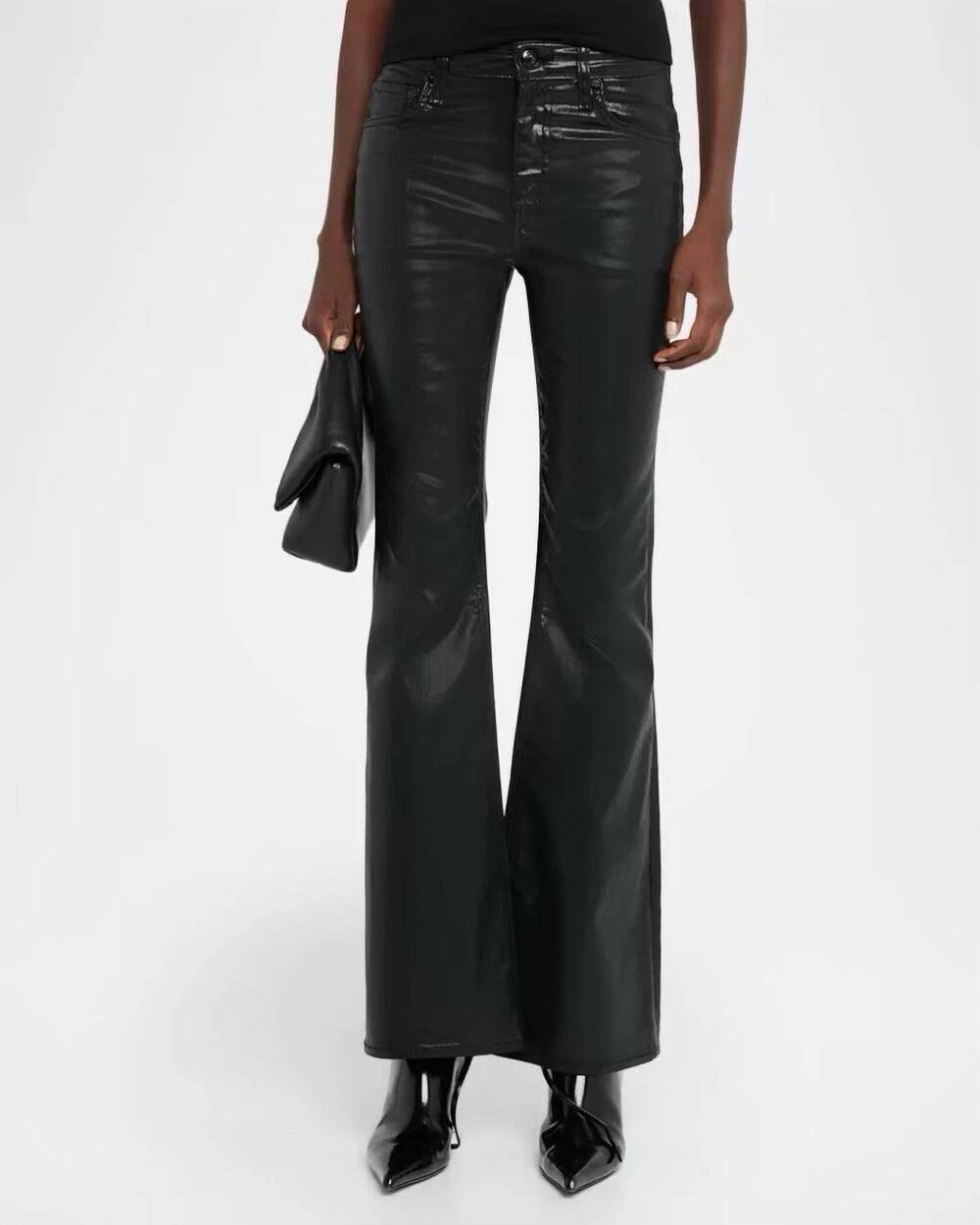 NEW RAG & BONE flexi dahlia full flare pants in black